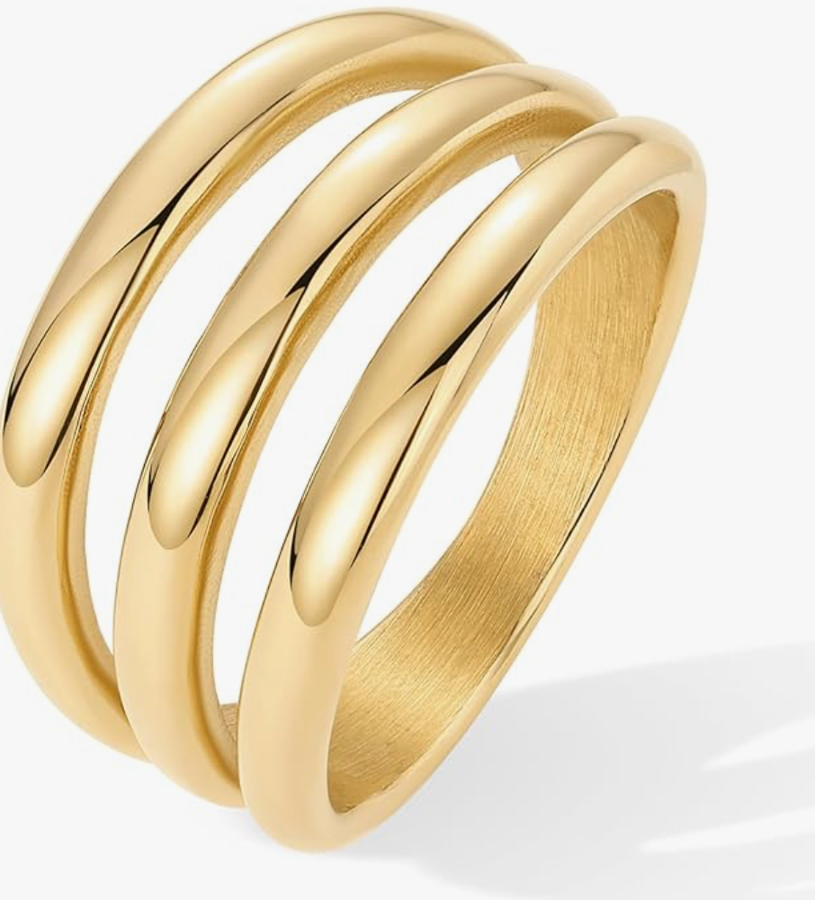 Sculpted Trio Ring