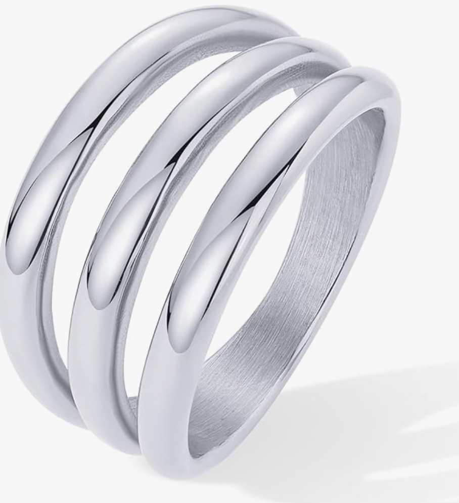 Sculpted Trio Ring