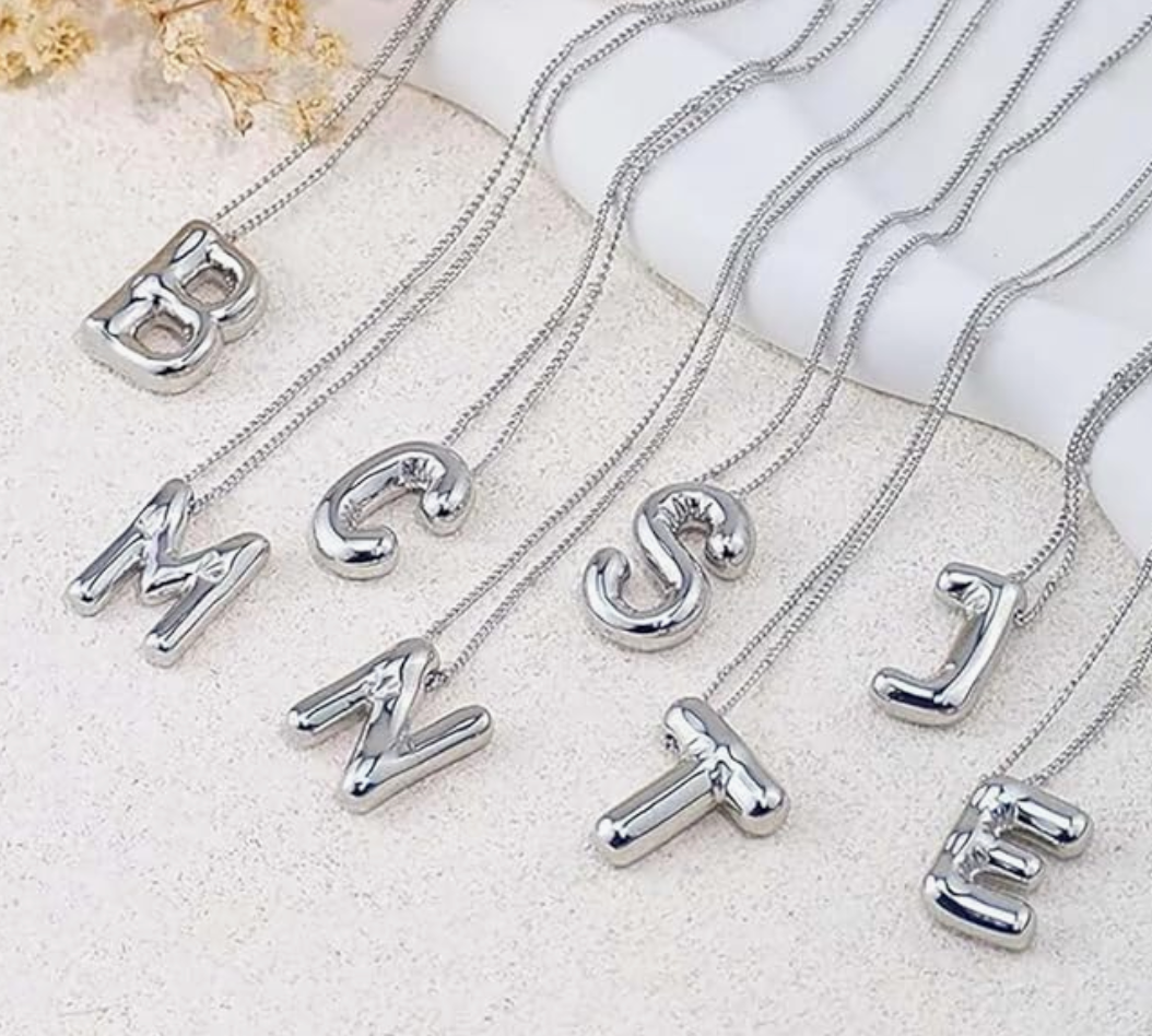 Golden Bubble Letter Necklace
